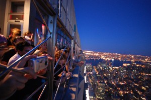 Kristy snapped this great photo of tourists atop the Empire State Building.