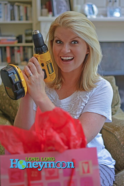 The joy! Guys, don't hesitate to treat your wife to a quality cordless drill. She will love it.