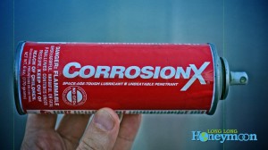 Polar bonding helps CorrosionX stick to metal like a magnet. We use it on our RV to prevent the spread of filiform corrosion.